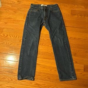 Medium-dark wash Levi’s 505 regular fit jeans